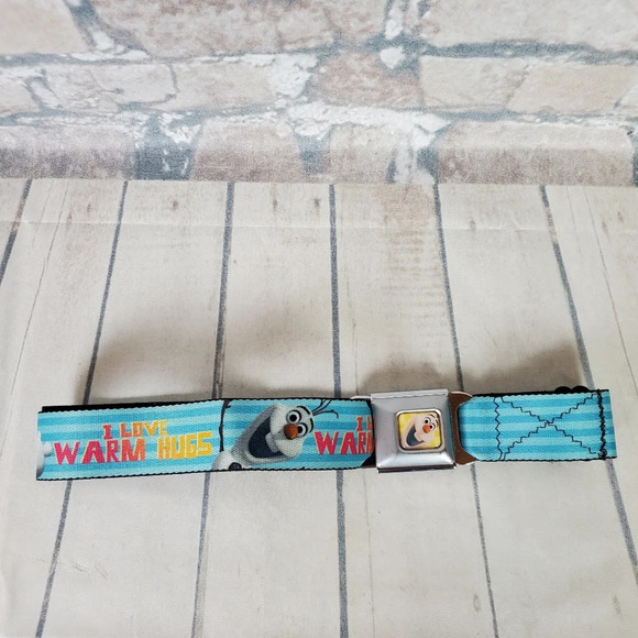 2/$25 Disney Frozen Olaf Buckle Down Seatbelt Belt Warm Hugs  Webbing - Picture 4 of 12